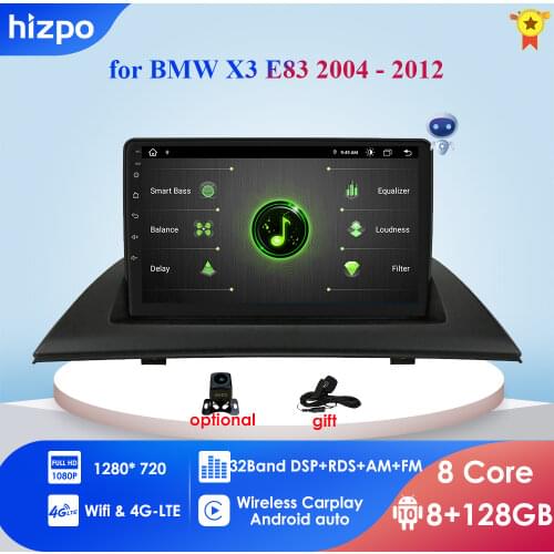 Autoradio 2din Android 10 car multimedia player For BMW X3 E83 2004-2012 car radio GPS navigation WiFi Bluetooth 4G Stereo Audio