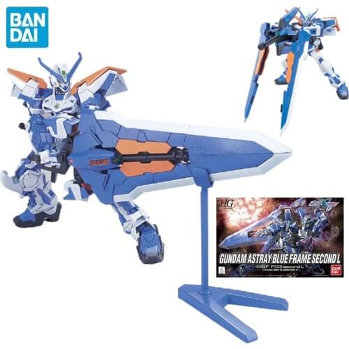 Bandai New 100% Original Gundam Model Anime Figures Hg Seed 1/144 Assembling Astray Blue Action Robot Gunpla Toys Kit Assemble