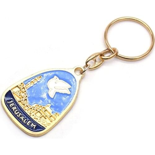 Jerusalem Key Chain Church Sacred Object Keyring Pendant Ring key chain Jewelry Religious Church Gift