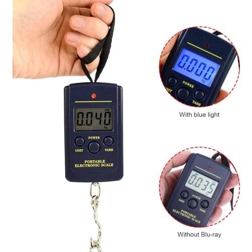 40KG Mini Digital Scale for Fishing Luggage Travel Hanging Electronic Hook Scale Portable Weighting Scale Tool