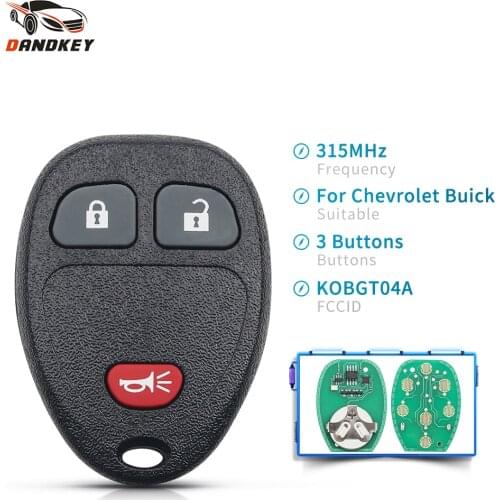 Dandkey KOBGT04A For Chevrolet Buick HHR 2006 2007 2008 2009 2010 2011 Smart 3 Buttons Car Remote Key Fob 315MHz Fob 3 Buttons