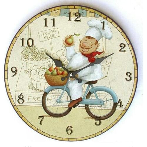 Diy 5d Diamond Painting Cross Stitch chef full Diamond Mosaic Pictures clock Diamond Embroidery HandMade rhinestone pattern