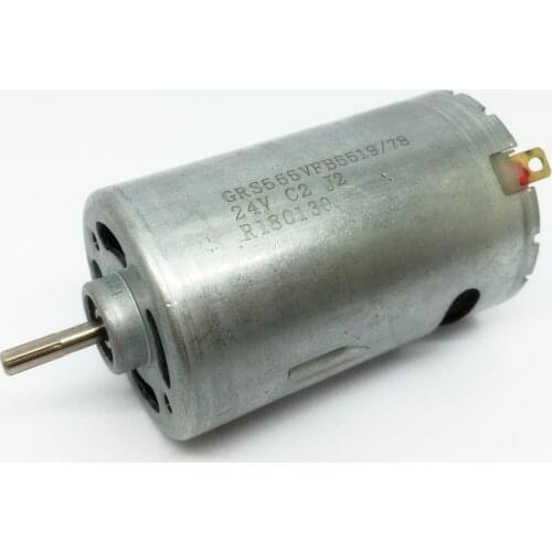 555 Carbon Brush DC Motor with Front Ball Bearing, Strong Magnet, Cooling Fan, 24V 31000 rpm High Speed Large Torque Micro Motor