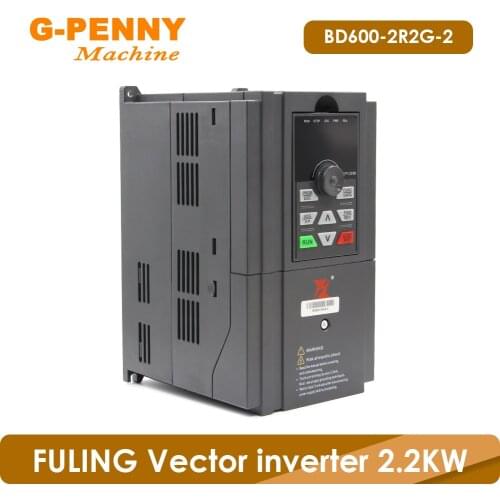 FULING Inverter VFD 2.2kw 220v / 380v Vector Frequency Drive Inverter 1HP or 3HP Input 3HP Output Motor Speed Control 0-1000Hz