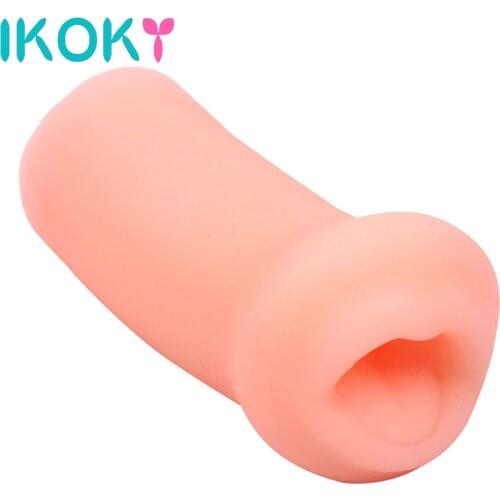 IKOKY Artificial Vagina Vaginal Masturbation Sex Toys for Men Blowjob mouth Sex Products Male Masturbator