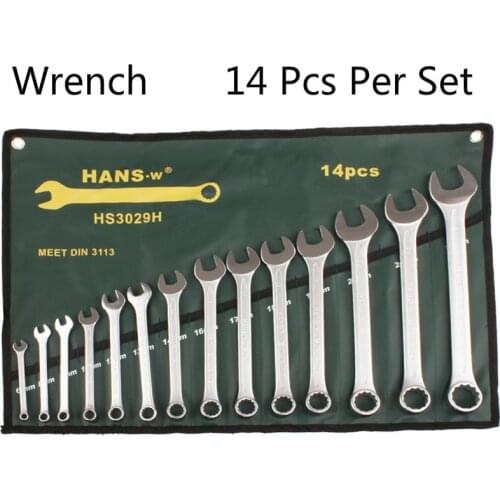 Hans Tool Wrench Set Dual-purpose Chrome Vanadium Tools Set 14 Pcs Per Set