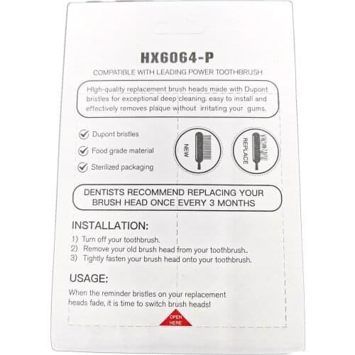 80pcs HX6064P black white electric toothbrush heads for Ph Soni care Replacement HX6780 HX6781 HX6902 HX6910 HX6911 HX9044