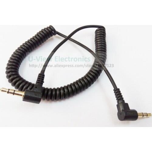 NCHTEK Dual Right Angled 90 Degree 3.5MM Stereo Audio Male to Male Audio Stretch Spring Shape Cable/Free Shipping/10PCS