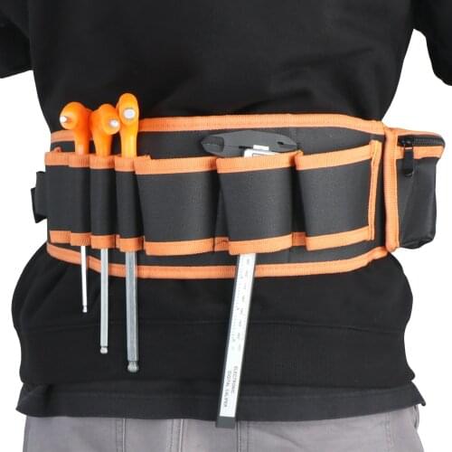 NICEYARD Waist Tool Bag Tools Packaging Electrician Pouch Bag Adjustabe Belt Portable Electricians Tool Storage Holder
