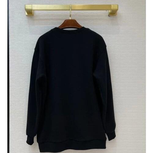 113249 Autumn Winter New Fashion Classic Brand Luxury Lovers Hug and Kiss Arrow Print Design Loose Trend Round Neck Unisex F1