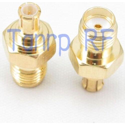 Wholesale MCX male plug to SMA female jack Straight RF connector Adapter