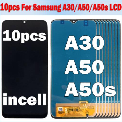 Wholesale 10pcs incell For samsung galaxy A30 A50 A50S LCD Display Touch screen digitizer For samsung A305 A505 A507 with frame
