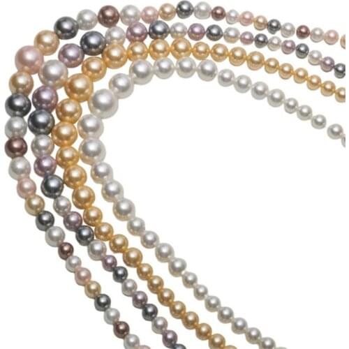 Natural Shell Pearl Necklace Imitation Pearl Necklace 6-16mm Tower Size Beads Womens Wedding Necklace Give Mother Best Gift