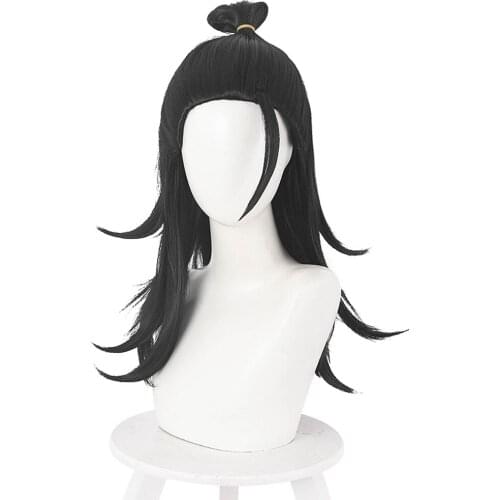 Anime Jujutsu Kaisen-Suguru Getou Cosplay Wig Heat Resistant Synthetic Hair Carnival Halloween Party Props