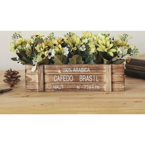 Pastoral Fence Flower Wooden Fence Simulation Flower Garden Desktop Crafts Furnishings Home Living Room Decoration