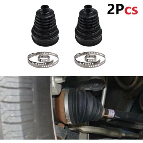 High Quality 2 Sets Universal Silicone Constant Speed CV Boot Joint Dust Kit Cover Universal Ball Round Clamp Car Accessories
