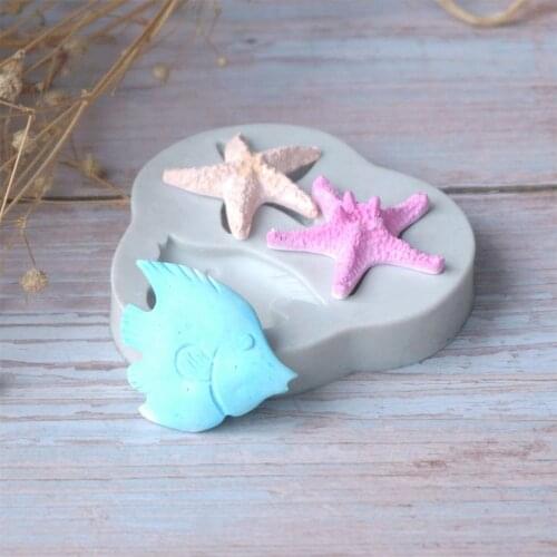 Sea Starfish silicone mold fondant mold cake decorating tools chocolate gumpaste mold
