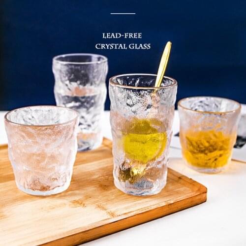 JANKNG Heat Resistant Creative Scale Glass Mug Breakfast Mlik Coffe Cup Household Couple Water Cup Ice Glacier Pattern Drinkware