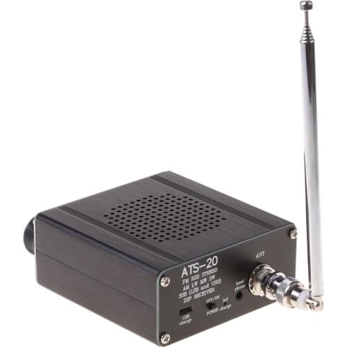 Assembled SI4732 All Band Radio Receiver FM AM (MW & SW) SSB (LSB & USB) with lithium battery + Antenna + Speaker + Case
