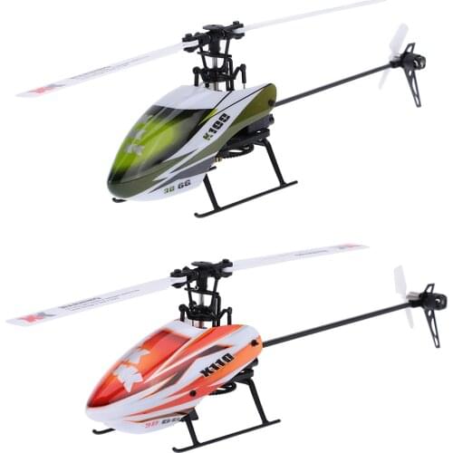 XK K100 OR K110 6CH Flybarless 3D 6G System remote control toy Brushless Motor RC Helicopter RTF