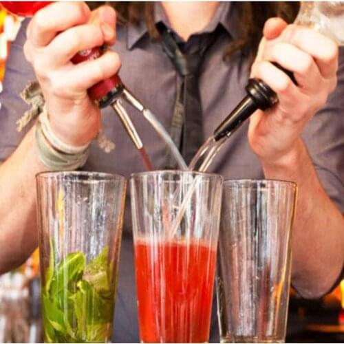 1pcs Stainless Steel Liquor Spirit Pourer Flow Wine Bottle Pourer Spout Wine Stopper Barware Oil Bottle Wine Pourers