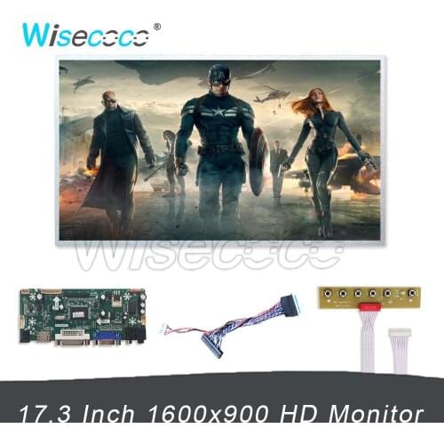 Wisecoco 17.3 Inch Origin ASSEMBL Projector Screen 1600x900 Customized High Brightness TFT LCD Monitor B173RW01 V2 HW5A