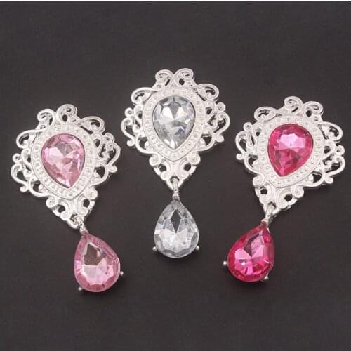 Crystal Cabochon DIY Silver Jewelry Findings with Rhinestones Handmade Making Supplies Accessories Manualidades For Craft 5pcs