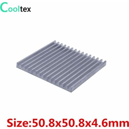 60pcs/lot) 100% new 50.8x50.8x4.6mm Aluminum heatsink Extruded radiator cooling