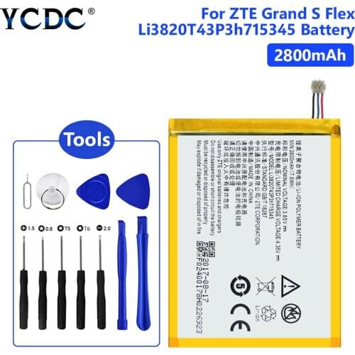 2800mAh LI3820T43P3h715345 Battery For ZTE Grand S Flex / For ZTE MF910 MF910S MF910L MF920 MF920S MF920W+ Battery With Tools