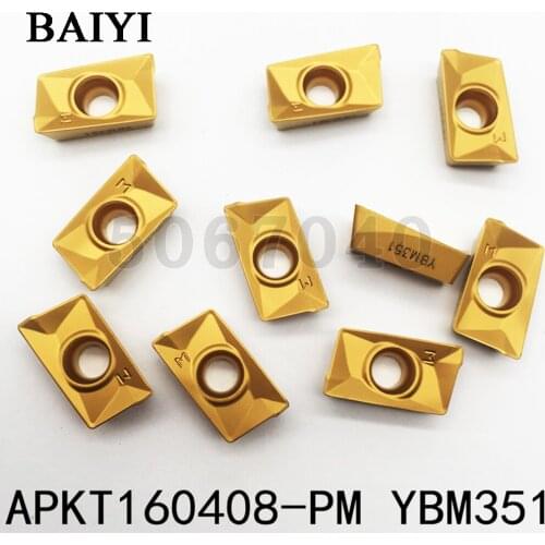 APKT160408-PM YBM351 Carbide Inserts Milling Cutter Insert Tungsten Carbide blade APKT160408 Milling Cutter Lathe Tool