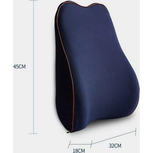 Car Headrest Backrest Breathable Leather Material Car Pillow Cushion Neck Waist Memory Foam Neck Pillow Car Accessories
