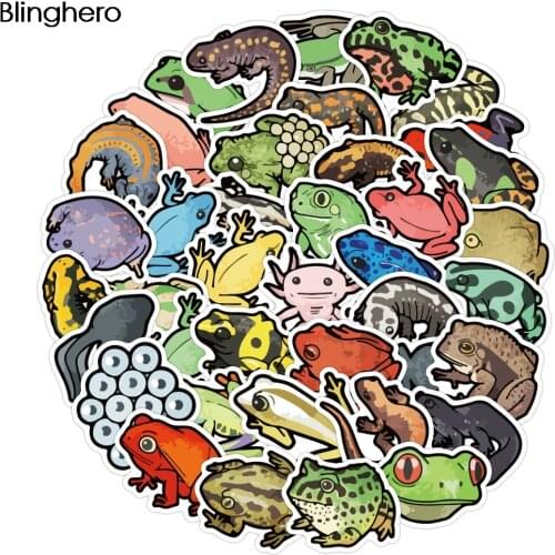 BH1206 Blinghero 40pcs/set Funny Frog Stickers Waterproof for Kid DIY Skateboard Laptop Luggage Car Bike Sticker