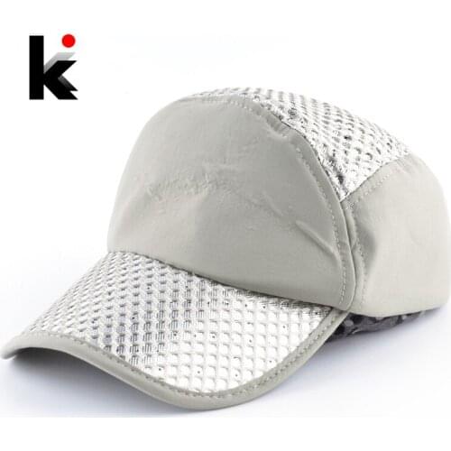 Quick-Dry Baseball Cap Men Summer Outdoor UV Protection Sun Hats Women Solid Color Casual Beach Hat Breahtable Mesh Visor Bones