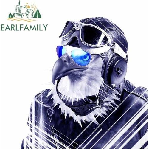 EARLFAMILY 13cm x 12.2cm For Aviator Creative Car Stickers Anime Decal Occlusion Scratch Waterproof Decals For JDM SUV RV