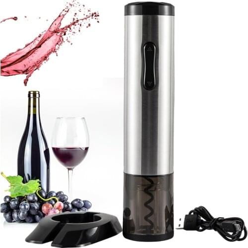 Electric Wine Opener USB Rechargeable Corkscrew Foil Cutter Set Automatic Bottle Opener for Red Wine Kitchen Gadgets Can Opener