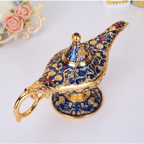 Lamp of Aladdin Tin Retro European Crafts Alloy a Creative Craft Desk Ornament Russian Wishing Light