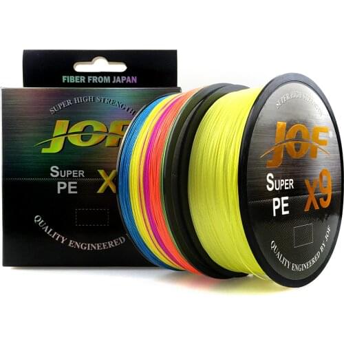 JOF X9 Weaves Fishing Line 500M 300M 9 Strands Braided Fishing Line Multifilament PE20LB 24LB 35LB 40LB 50LB 65LB 80LB