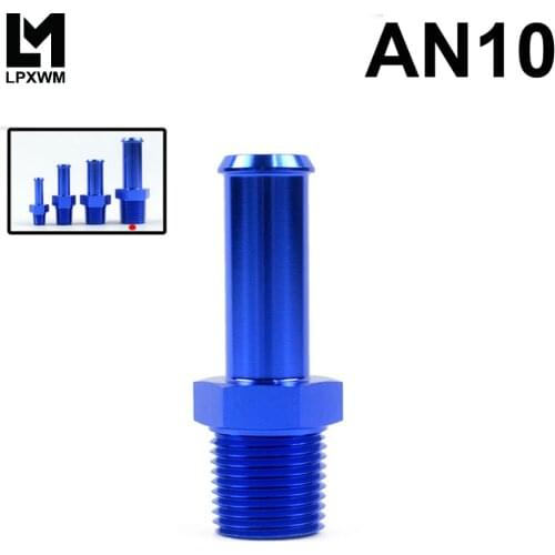 LPXWM- UNIVERSAL ALUMINUM STRAIGHT 5/8\" HOSE NIPPLE TO MALE 1/2\" NPT FITTING BLUE SL840-10-011