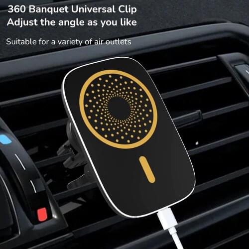 15W Magnetic Wireless Charging Car Holder Mount Magsafing Fast Charging Wireless Charger Car Phone Holder For iPhone 12 Pro Max