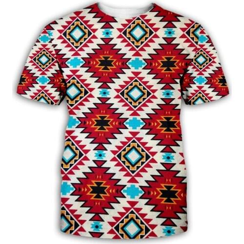 Brand Fashion Men t shirt Bohemia style 3D Printed National Art Style T Shirt Unisex streetwear Casual t-shirt KY-9874