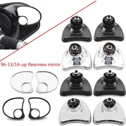Motorcycle Chrome Black Inner Fairing Mount Side Rear Mirrors Accessories Fits for Harley Touring Street Glide