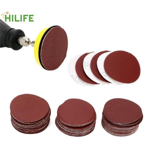 Sanding Disc Set 100/240/600/800/1000/2000 Grits For Woodworking Cleaning Tools Sandpaper Disc 60pcs/set 2inch Sanding Pad