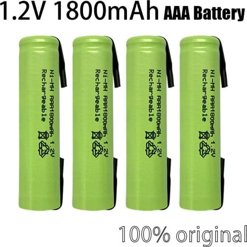 New 100% Original AAA 1800 mAh 1.2V Quality Ni-MH Rechargeable Battery 1.2V Rechargeable Battery 3A Baterias