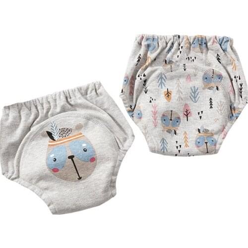 Wholesale Baby Training Pants Cotton 4-Layer Gauze Training Pants Leak-Proof Toddler Breathable Washable Diaper Pants