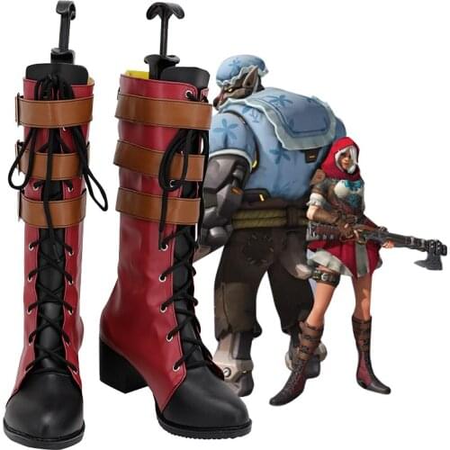 OW Ashe Elizabeth Caledonia Cosplay Little Red Ashe Shoes Costume Adult Halloween Carnival Props Custom make