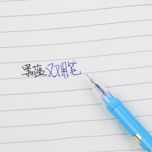 Factory direct sales wishful hoop rods turn two gel pen gold hoop shape black gel pen student supplies office supplies