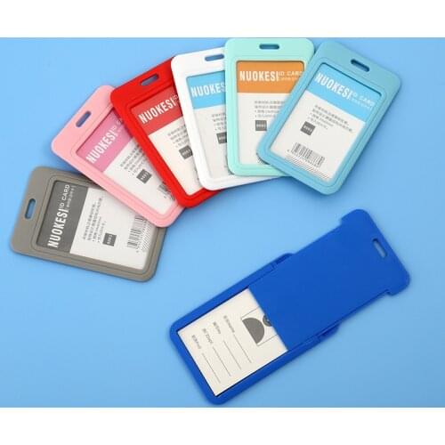 Worker Single Card Holders Student Plastic Card Holder Employee Name ID Card Cover Work Certificate Identity Badge