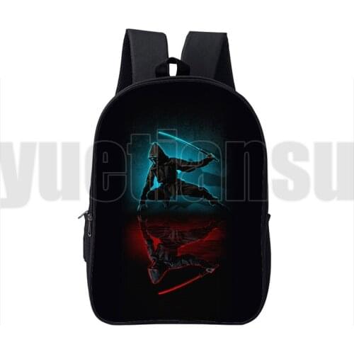 16 Inch Cartoon Bushido Samurai Backpacks Men Canvas Japan Samurai Anime Children Mochila Zipper School Bags Girls Bag Pack