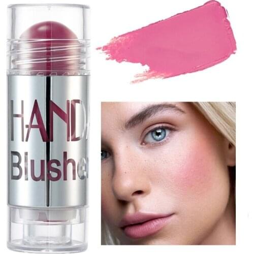 Cheek Blusher Shimmer Blush Stick Face Makeup Highlighter Bronzer Contour Cream Long-lasting Facial Cosmetics Tool C1FF