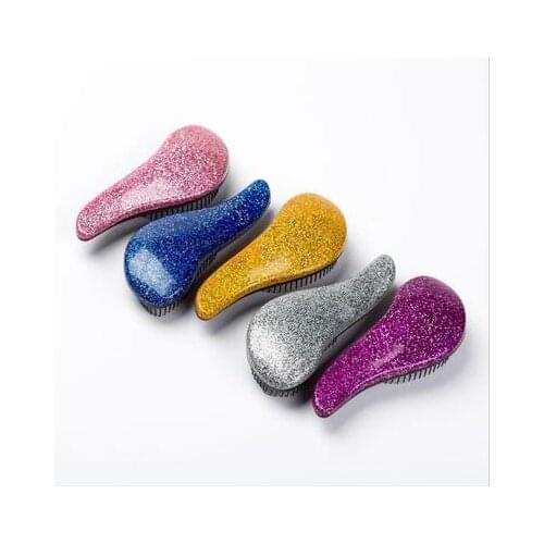 20pcs Glitter Magic Handle Tangle Detangling Comb Shower Hair Brush detangler Salon Styling hairbrush Travel Accessories